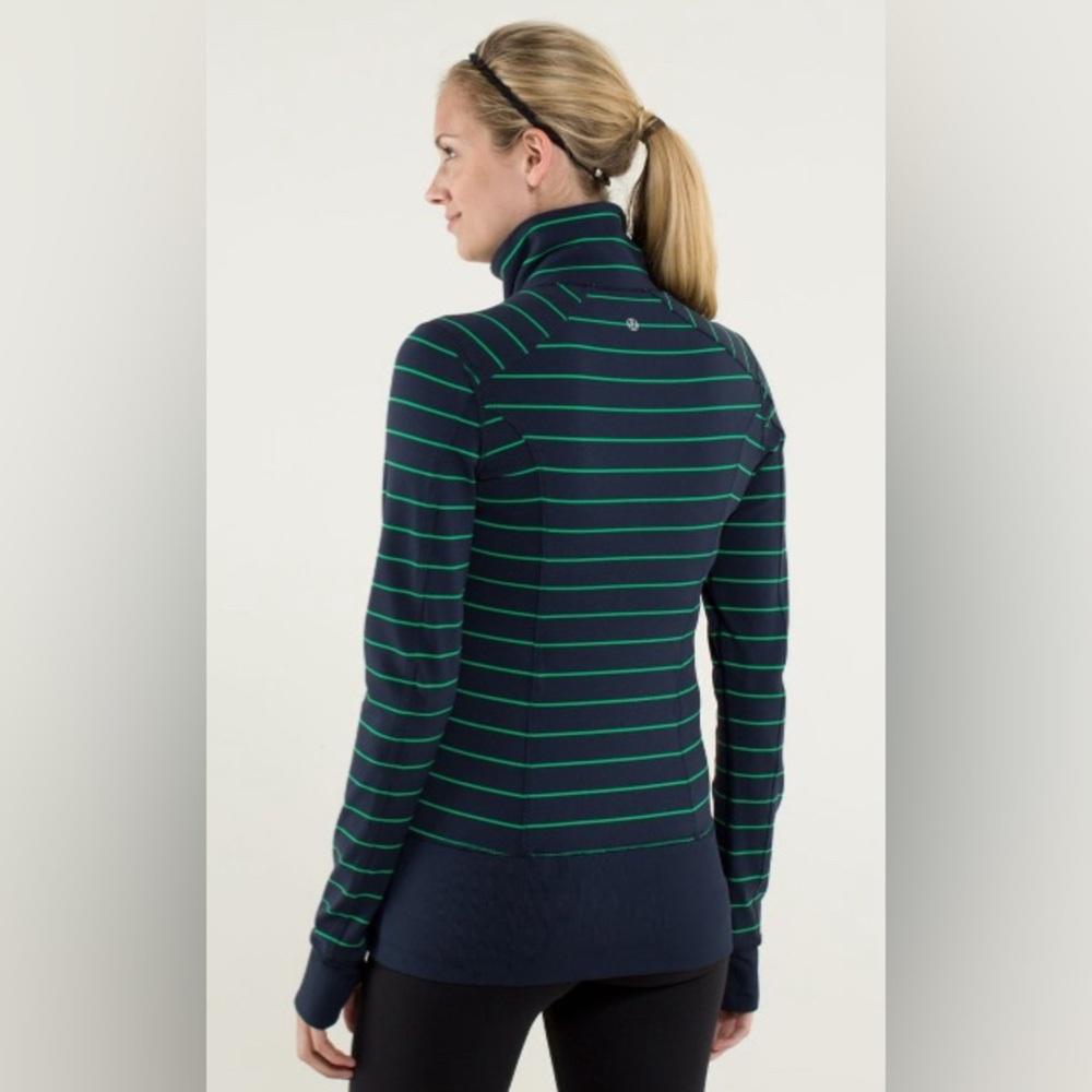 lululemon athletica Striped Jacket - Navy and Teal - Picture 2 of 8